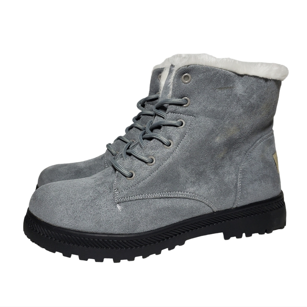 Lace Up Plush Winter Boots Warm Outdoor Snow Boots Fur Lined Women’s EU 41 US 10 - Picture 3 of 7